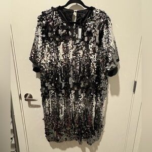 Boohoo | Dresses | Boohoo Silver And Black Sequin Dress | Poshmark Boohoo | Dresses | Boohoo Silver And Black Sequin Dress | Poshmark